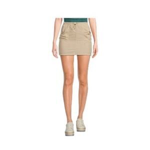 Honey & Sparkle Nylon Cargo Skirt Tan Beige Khaki Mini Skirt Size Medium